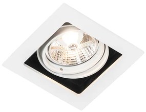 Foco quadrado embutido branco ajustável - Artemis 70 Moderno
