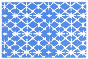 Tapete de exterior 120x180 cm ARAKIL PP azul e branco