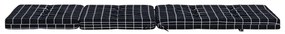 Almofadões p/ cadeira terraço 2 pcs tecido oxford xadrez preto