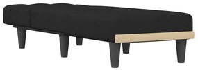 Chaise longue veludo preto