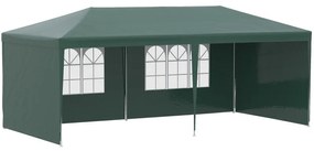 Tenda de Eventos com Estrutura em Aço - 3x6m - Verde