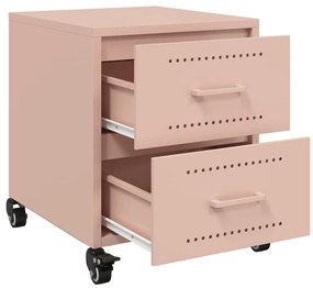 Mesa de cabeceira 36x39x43,5 cm aço rosa