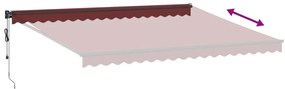Toldo retrátil automático 450x300 cm bordô