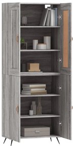 Armário alto 69,5x34x180 cm derivados de madeira sonoma cinza