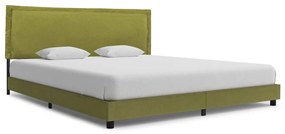 vidaXL Estrutura de cama 160x200 cm tecido verde