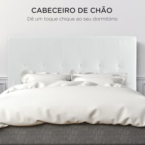 Cabeceira de Cama 160cm Cabeceira de Cama Estofada em Linho e Acolchoada 2 Formas de Uso 160x7x120cm Branco