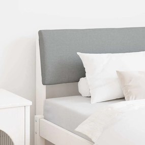 vidaXL Cabeceira estofada Cinzento-claro 90 cm