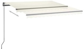 Toldo automático com LED e sensor de vento 400x300 cm cor creme