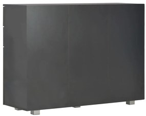 Aparador 107x35x80,5 cm preto brilhante