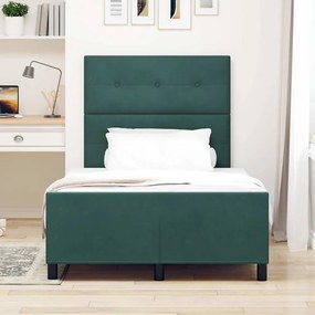 Cama vidaXL Verde Escuro 120x200 cm Veludo