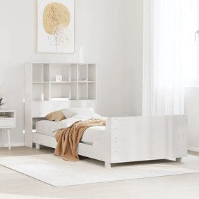 vidaXL Cama sem colchão 75x190 cm madeira de pinho maciça branco