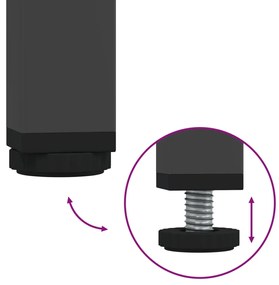 Móveis de TV 2 pcs 68x39x50,5 cm aço preto