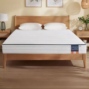 Colchão 160 x 200 x 16 cm, espuma viscoelástica com gel, 7 zonas Branco