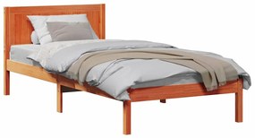 Estrutura de Cama Castanho Encerada Castanho Encerado