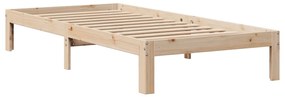 Cama com estante sem colchão 90x190 cm pinho maciço