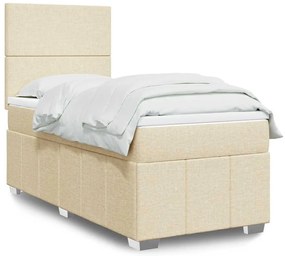 Cama com molas/colchão 80x200 cm tecido cor crème