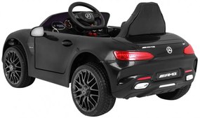 Carro elétrico para Crianças 12V Mercedes Benz GT, Rodas Espuma EVA, Assento couro ecológico Preto