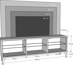 Móvel TV Tokyo – Branco – 160 cm x 55 cm x 35 cm