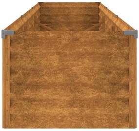 Canteiro elevado de jardim 291x50x36 cm aço corten