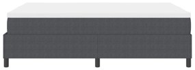 Cama com Box Spring e Colchão Cinza Escuro 140x200 cm Tecido de Cordur