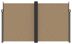 Toldo lateral retrátil 200x1000 cm cinzento-acastanhado