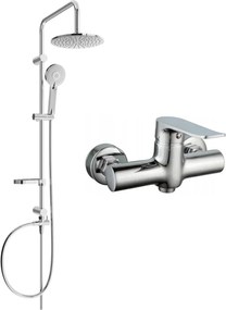 Mexen Pecos Carl conjunto de duche de superfície com chuveiro e misturadora de duche, cromado - 72740240-00