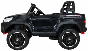 Carro elétrico para Crianças Toyota Hilux 12V, 4x4 Rodas Espuma EVA, Assento couro ecológico Preta