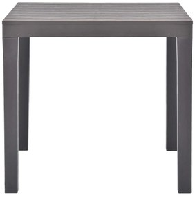 Mesa de jardim 78x78x72 cm plástico mocca
