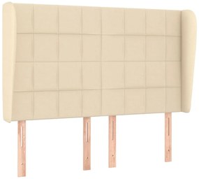 Cama com molas/colchão 140x190 cm tecido cor creme