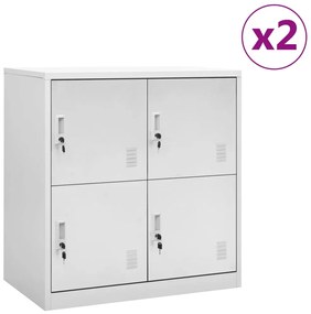 Cacifos 2 pcs 90x45x92,5 cm aço cinzento-claro
