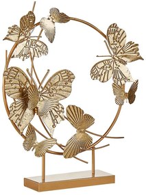 Figura decorativa em metal dourado 48 cm BERYLLIUM Beliani