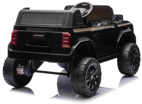 Jipe elétrico para crianças Toyota Landcruiser 12V controlo remoto de 2,4 GHz, entrada USB/AUX, Bluetooth, suspensão, bateria de lítio, luzes LED Pret