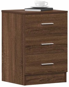 Mesa cabeceira 2pcs 38x35x56cm deriv. madeira carvalho castanho