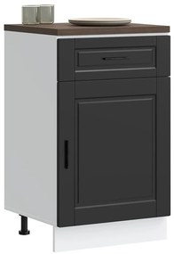 vidaXL Armário base de cozinha Porto derivados de madeira preto