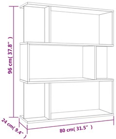 Estante/divisória derivados de madeira cinzento cimento