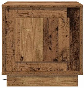 Cômodas de cabeceira com luzes LED 2 pcs Madeira velha 44x34,5x45 cm