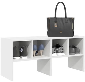vidaXL Sapateira empilháveis 89,5x30x40 cm branco