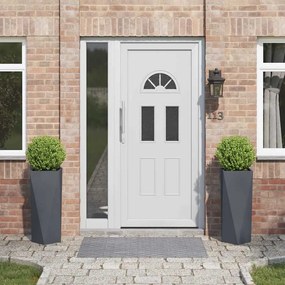 vidaXL Floreira 2 pcs Antracite 30 x 30 x 75 cm Aço