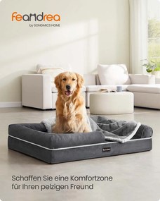 Cama ortopédica para cães 112 x 86 x 18 cm cinzento escuro