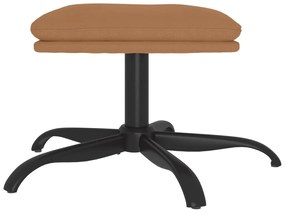 Apoio de pés tecido de microfibra 60x60x36 cinza-acastanhado