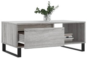 Mesa de centro 90x50x36,5 cm derivados madeira cinzento sonoma