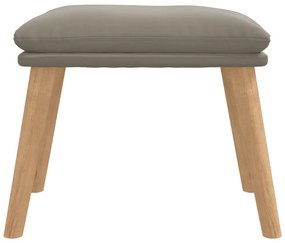 Apoio de pés 45x29,5x35 cm veludo cinzento-claro