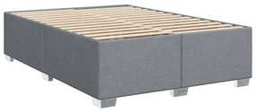 Cama com molas/colchão 160x200 cm tecido cinzento-claro