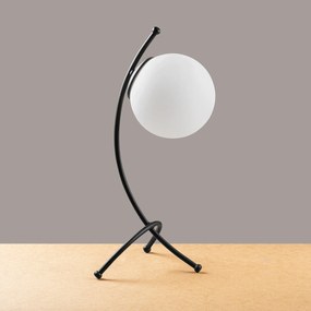 Candeeiro de Mesa Yay – Preto/Branco – 23 x 18 cm
