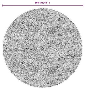Tapete shaggy de pelo alto PAMPLONA Ø 160 cm bege e antracite