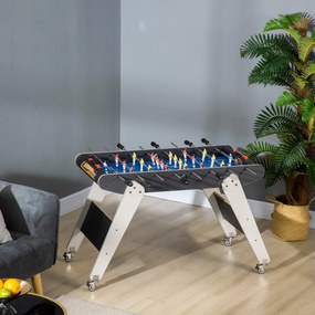 Matraquilho para Crianças acima de 7 Anos Matraquilho com Rodas 114x87x68,5cm com 2 Bolas 8 Hastes 2 Marcadores de Pontos 11 Jogadores para Famílias F
