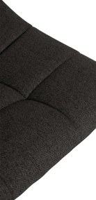 Banco de bar Jerry em tecido com estrutura cromada 87-108,5 x 43 x 46,5 cm Cinzento escuro