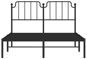 Estrutura de cama com cabeceira 140x200 cm metal preto