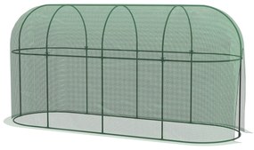 Outsunny Estufa de Jardim Estufa para Plantas Estufa de Exterior com Porta com Fecho de Correr e Estrutura de Aço 300x100x150 cm Verde