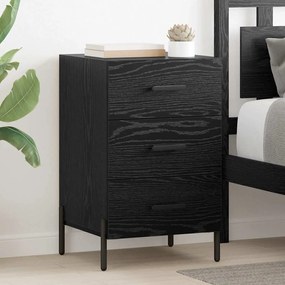 vidaXL Armário de Cabeceira com gaveta Carvalho Preto 40 x 40 x 66 cm